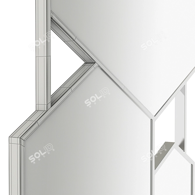 EICHHOLTZ Hexa Mirror: Polished Stainless Steel 3D model image 3