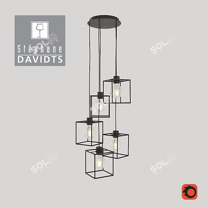 Elegant Suspension Luminaire for Perfect Ambience 3D model image 1