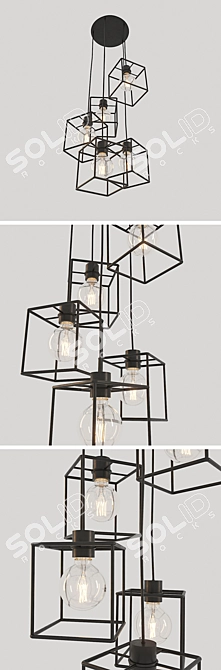 Elegant Suspension Luminaire for Perfect Ambience 3D model image 2