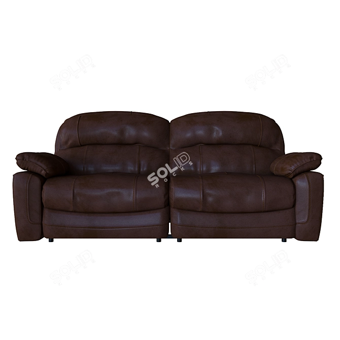 Zavier Reclining Sofa: Ultimate Comfort in Style 3D model image 1