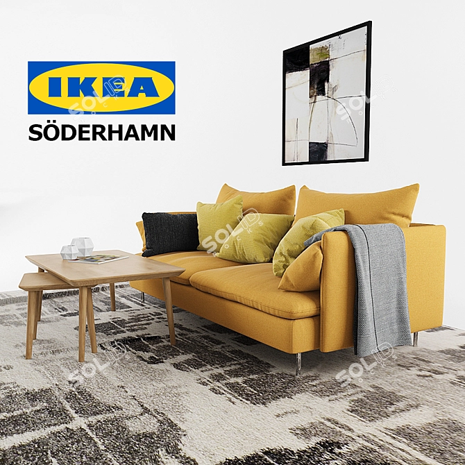 Stylish Soderhamn Sofa: Perfect Blend of Comfort and Elegance 3D model image 2