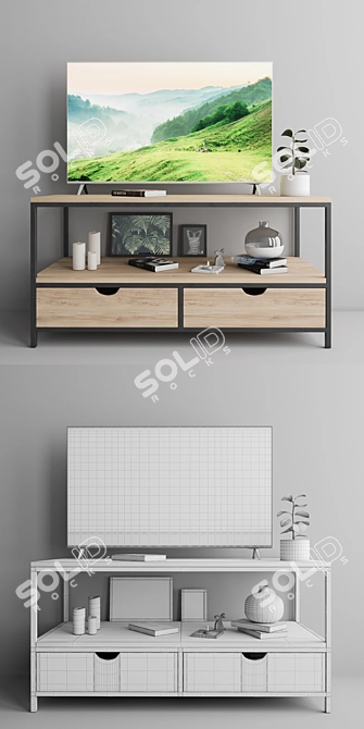 Artistic Amsterdam TV Stand 3D model image 2