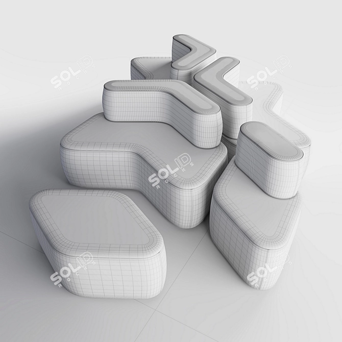 Modular CROSS Sofa by Diemme 3D model image 3