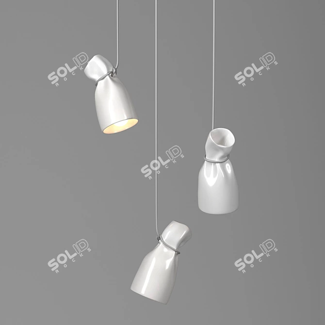 Organic Glow: Ceramic Lighting 3D model image 1