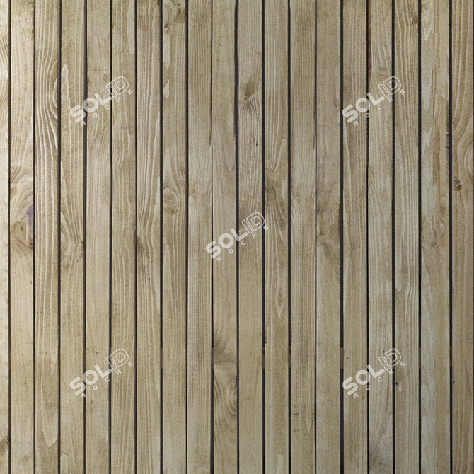 Seamless Wood Slats 3D model image 3