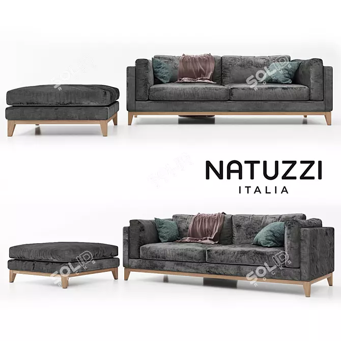 Cosy Convertible Sofa 3D model image 1