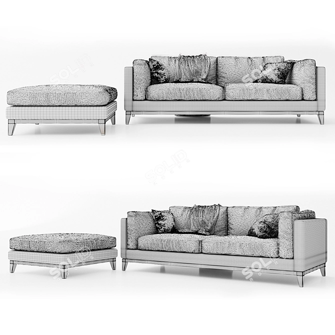 Cosy Convertible Sofa 3D model image 2