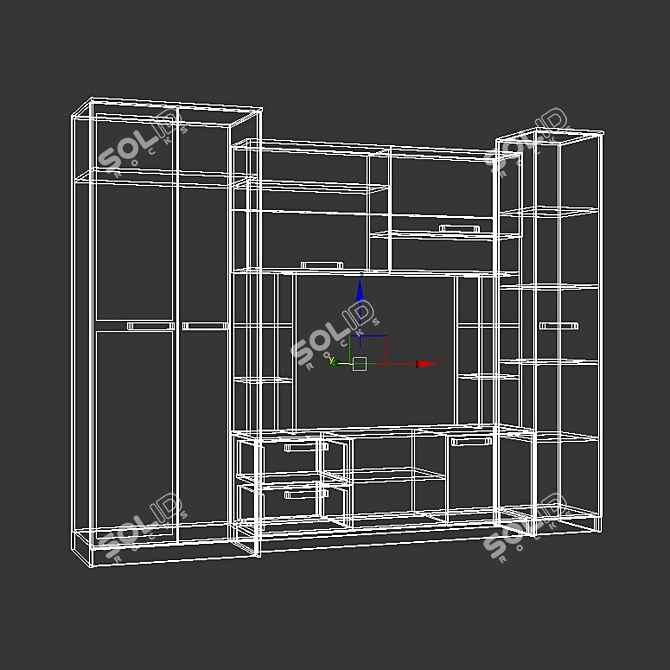 Title: Sleek PBR Cupboard 3D model image 3