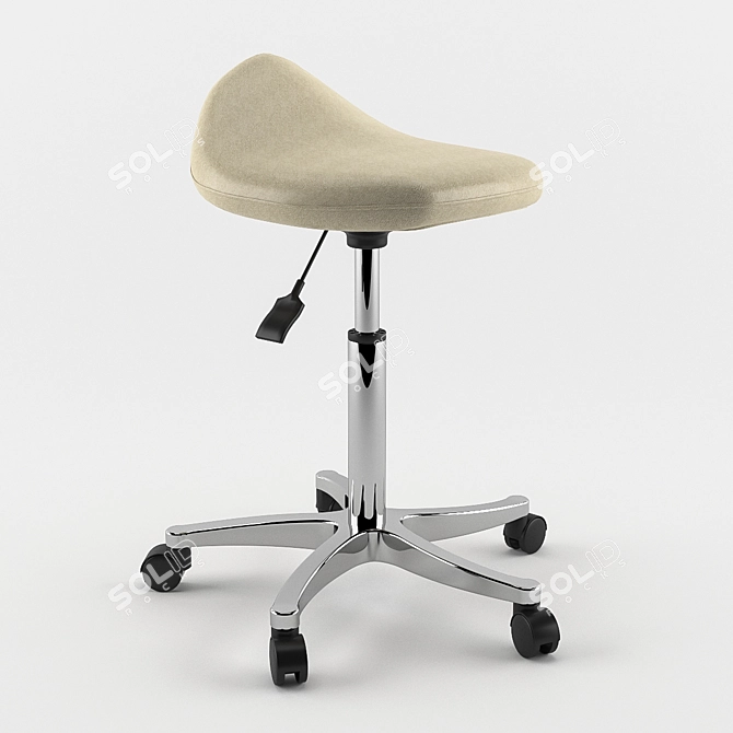 Sleek Chair-Saddle for Salons 3D model image 1