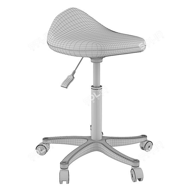 Sleek Chair-Saddle for Salons 3D model image 3