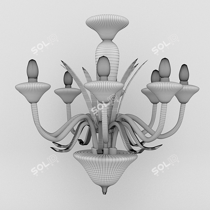 Elegant Pendant Chandelier 3D model image 3