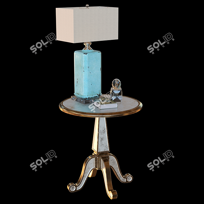 Elegant Uttermost Adalbern & Eraman Table Set 3D model image 1