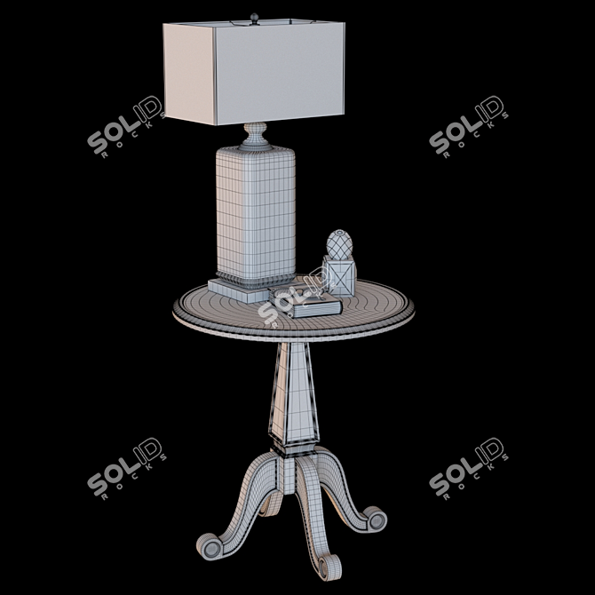 Elegant Uttermost Adalbern & Eraman Table Set 3D model image 3
