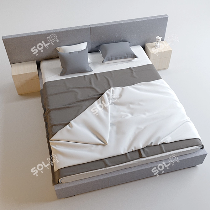 Cozy Dream Fitted Bed 3D model image 1