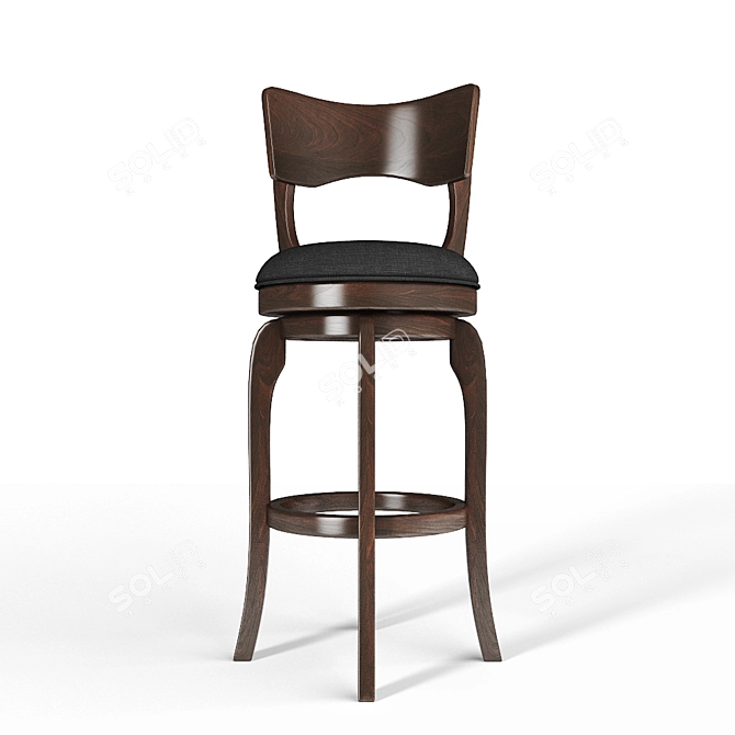 Laura Barstool: Elegant Seating Solution 3D model image 2