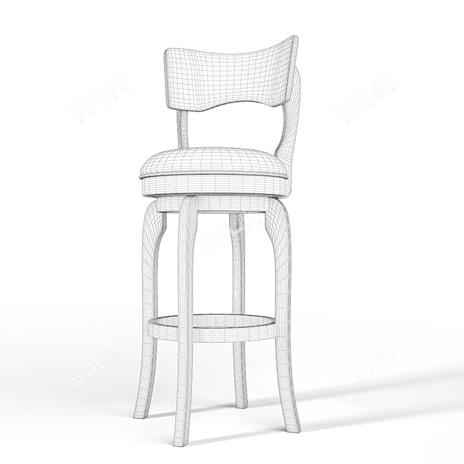 Laura Barstool: Elegant Seating Solution 3D model image 3