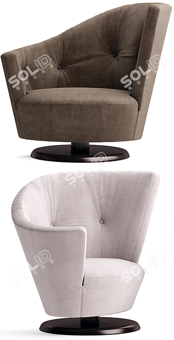 Modern Italian Armchair: Giorgetti Arabella 3D model image 2