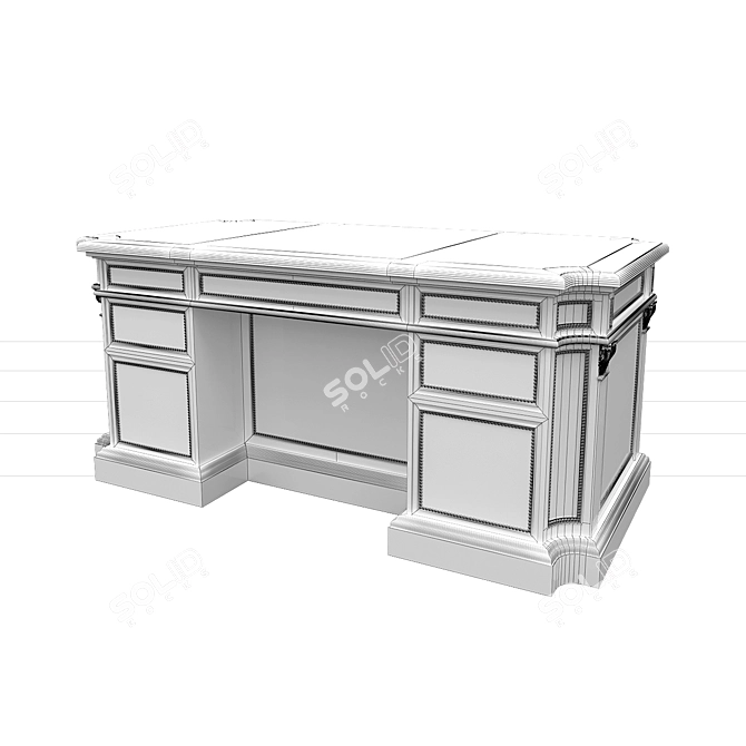 Zanaboni Elegant Desk Table 3D model image 2