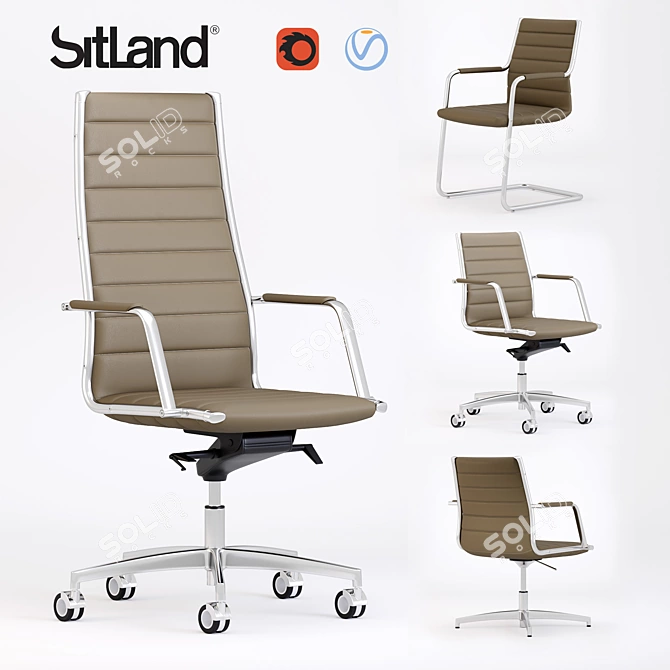 SITLAND VEGA L Executive Chair - Modern Design & Superior Comfort 3D model image 1