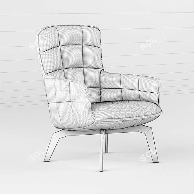 Elegant Freifrau Marla Chair 3D model image 2