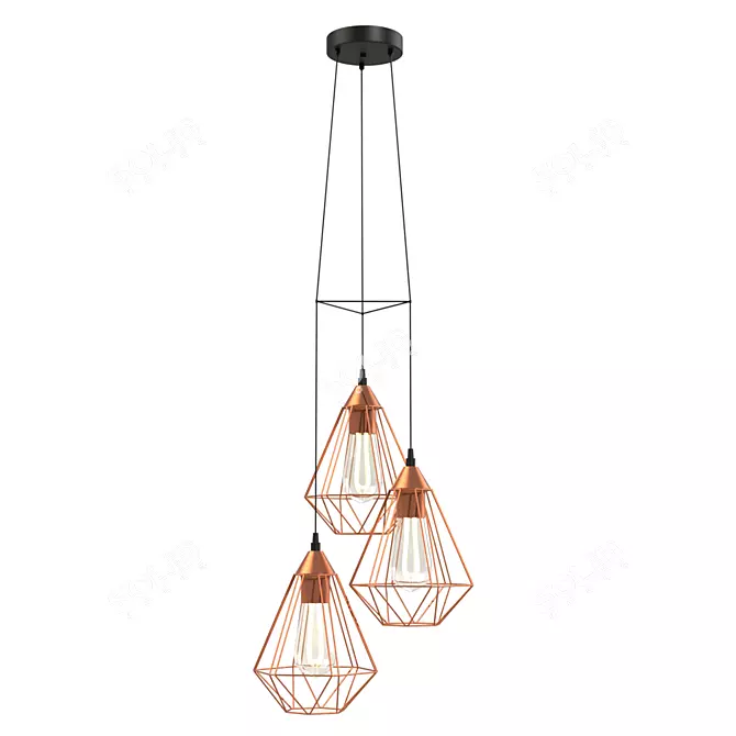 Elegant Tarbes Suspension Light 3D model image 1