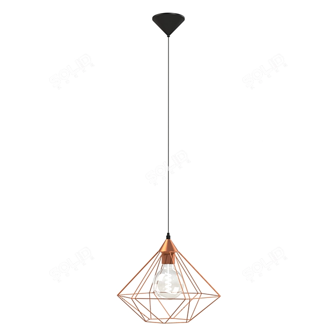 Sleek Tarbes Suspension Light 3D model image 1
