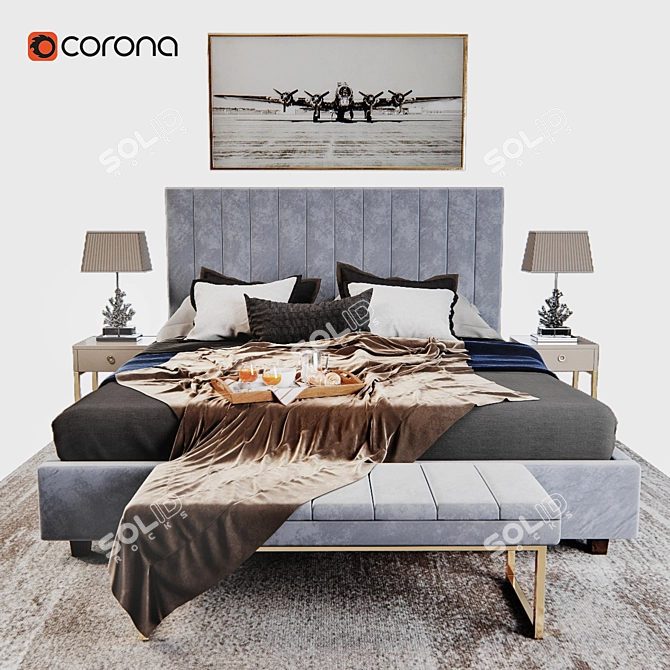 Garda 4-Piece Home Decor Set 3D model image 1