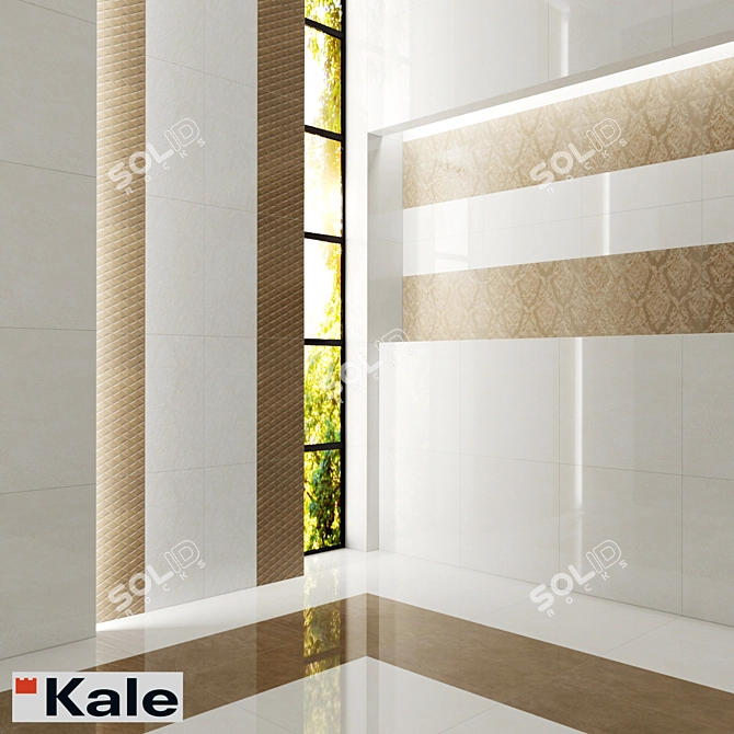 Leder: Sophisticated Porcelain Wall and Floor Tiles 3D model image 1