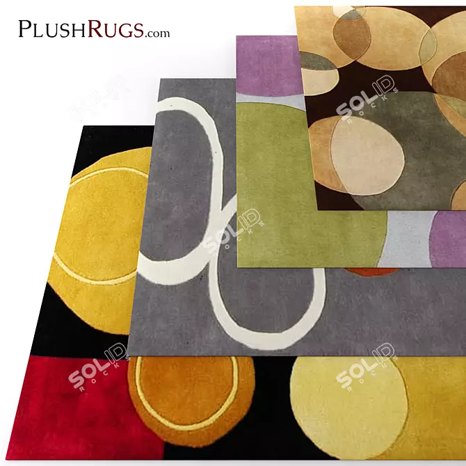 Title: Luxury Velvet Shag Carpet 3D model image 1