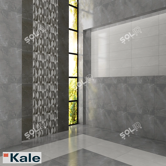 Logan Collection: Modern Decor Tiles 3D model image 1