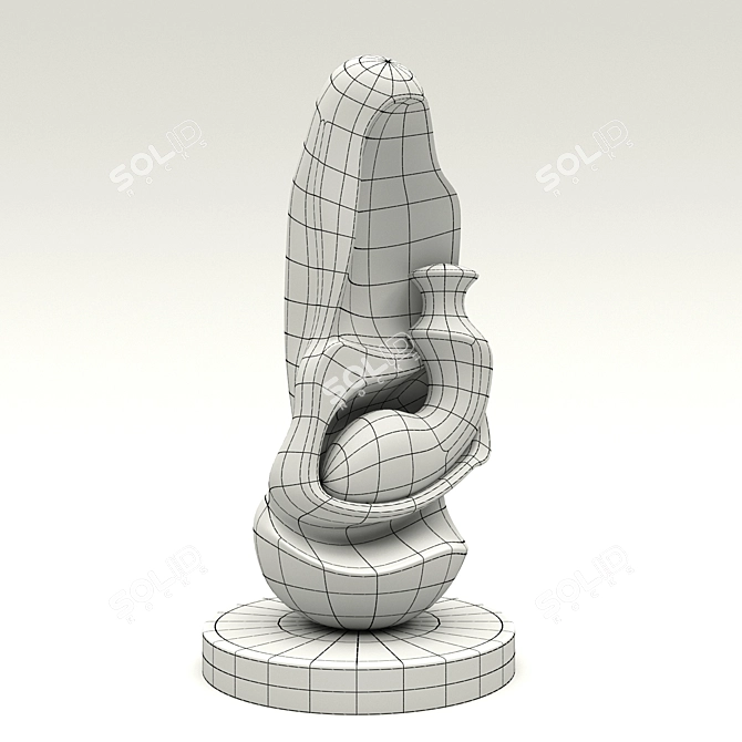 Sculpture "Mother and Child" by Henry Moore 3D model image 2