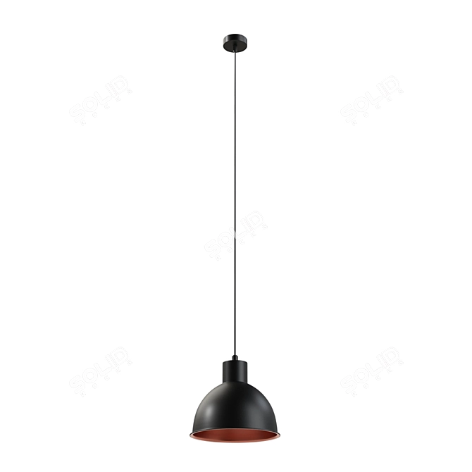 Modern Steel and Copper Suspension 3D model image 1