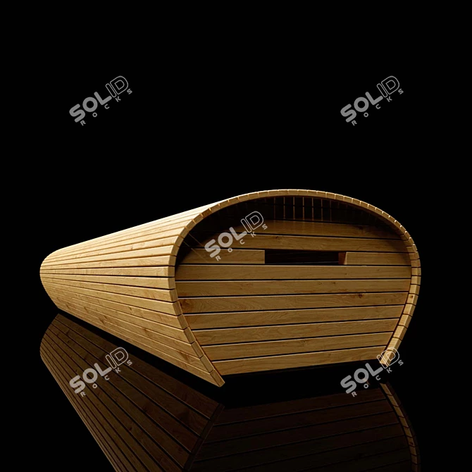 Reclaimed Wood Bench | 2500mm Length 3D model image 2