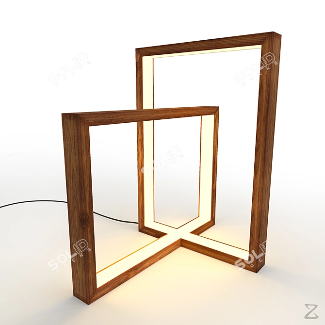 Sub-Dividable Quad Table Lamp 3D model image 1