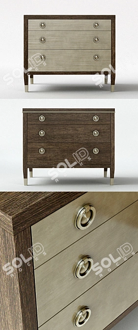 Elegant Clarendon Nightstand: Timeless Style 3D model image 2