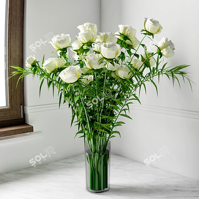 Eternal Blooms: Timeless Floral Beauty 3D model image 1