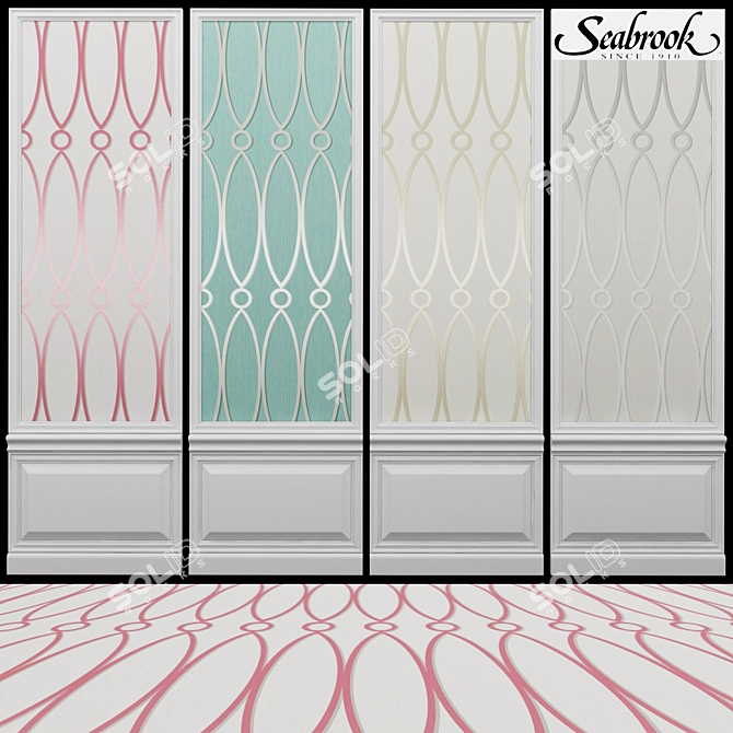 Seabrook Geometric-1 Stylish Wallpaper 3D model image 1