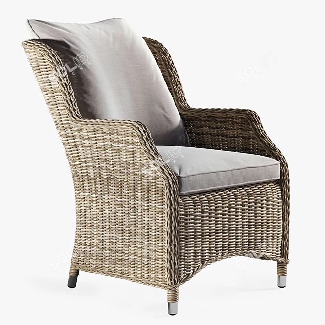 Comfort Kings Napoli Rattan Chair 3D model image 1