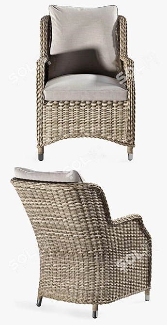 Comfort Kings Napoli Rattan Chair 3D model image 2