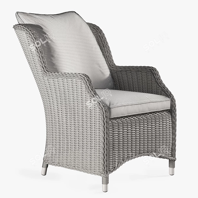 Comfort Kings Napoli Rattan Chair 3D model image 3