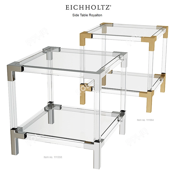 EICHHOLTZ Royalton Clear Acrylic Side Table 3D model image 1