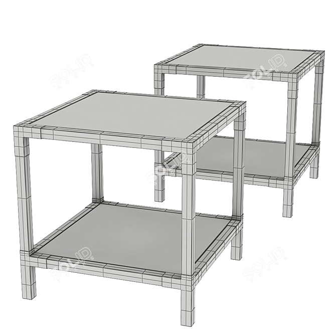 EICHHOLTZ Royalton Clear Acrylic Side Table 3D model image 2