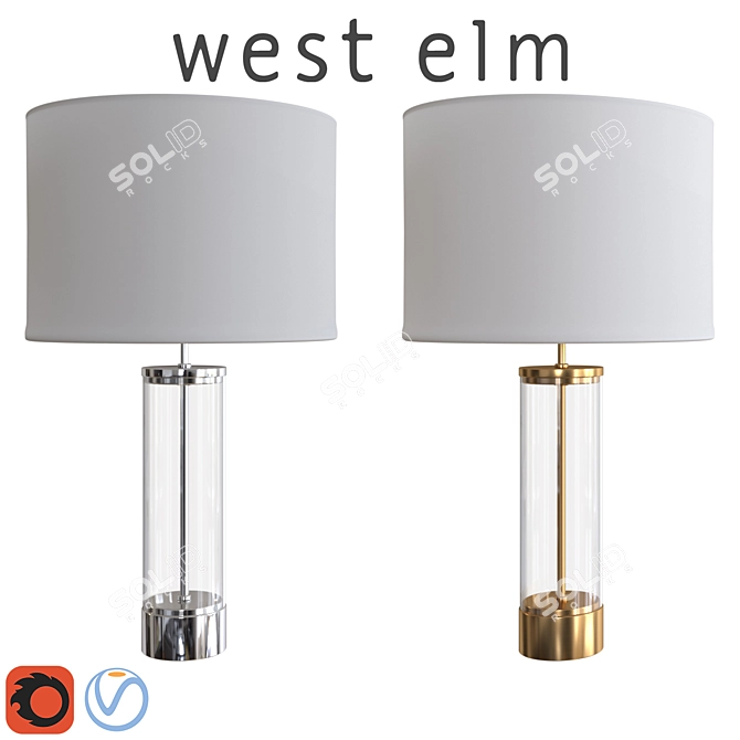 West Elm Acrylic Column 25 3D model image 1