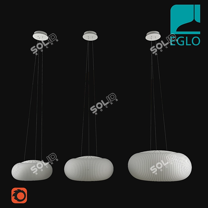 EGLO OPTICA Modern Pendant Light 3D model image 2