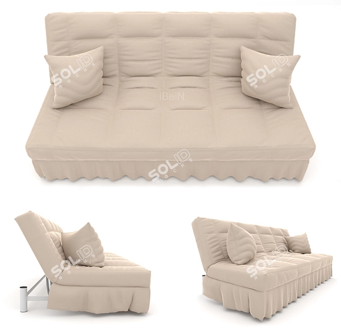  Convertible Sofa Bed - Stylish and Versatile 3D model image 1