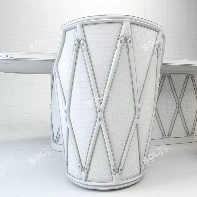 Elegant Kingsley Table and Chair Set 3D model image 3