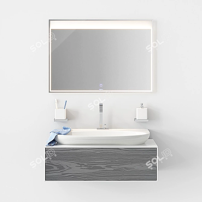 Aqwella Genesis x Newform: Complete Bathroom Set 3D model image 1