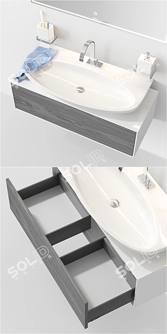 Aqwella Genesis x Newform: Complete Bathroom Set 3D model image 2