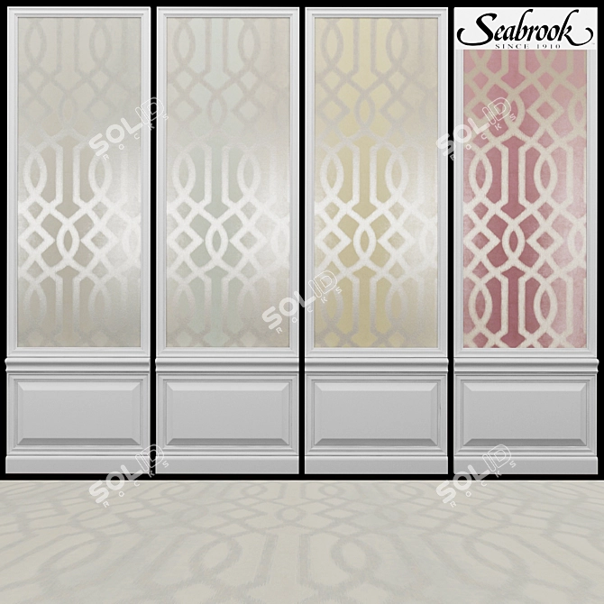 Seabrook Giacomo-1 Wallpaper: Elegant and Striking Design. 3D model image 1