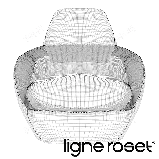 Luxurious Comfort with Ligne Roset Amedee 3D model image 2